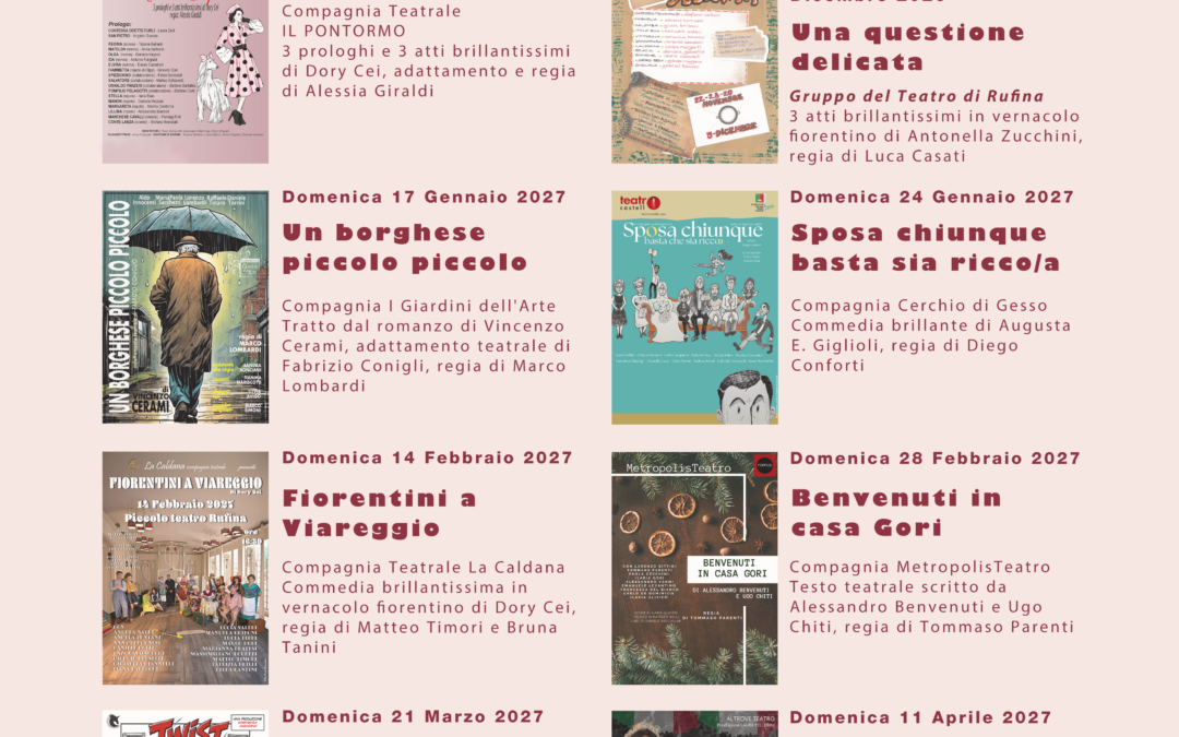 Domenica 4 Ottobre ore 15.45 – PRESENTAZIONE RASSEGNA 2026/2027